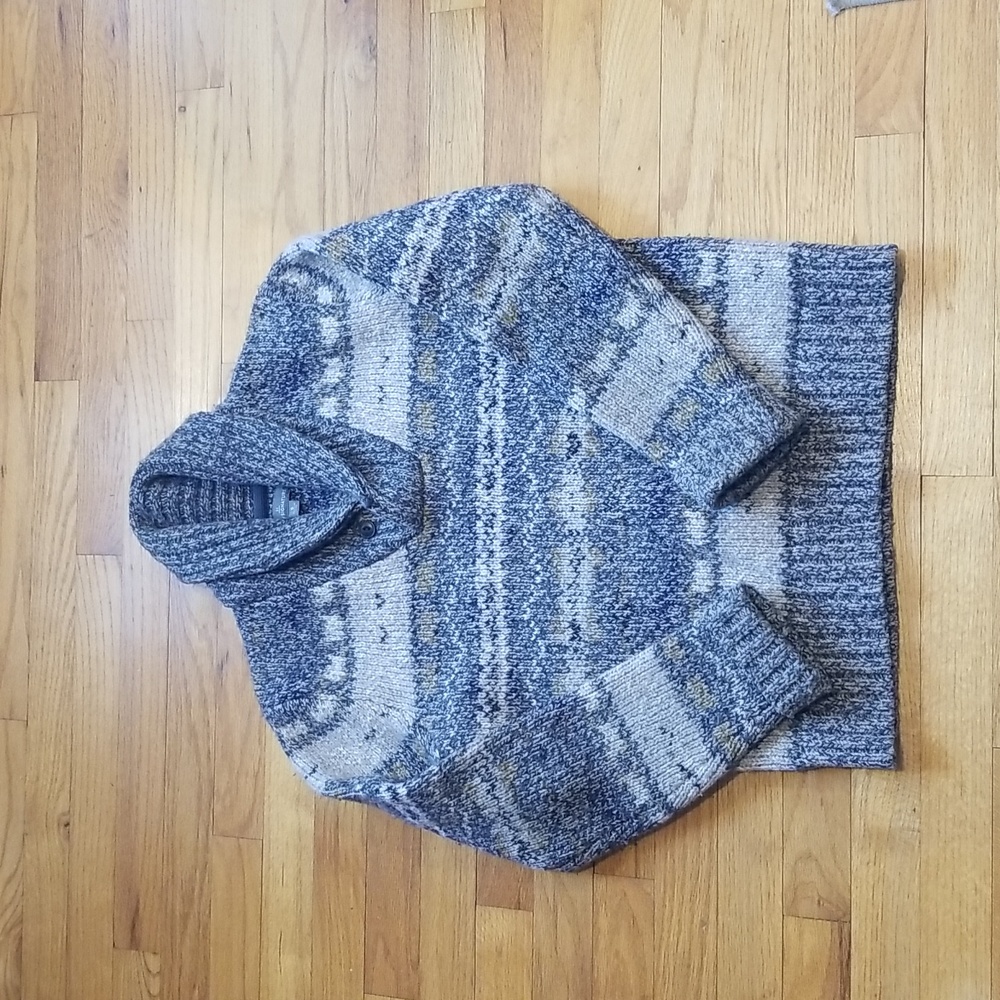 Mens LL Bean cowl neck sweater